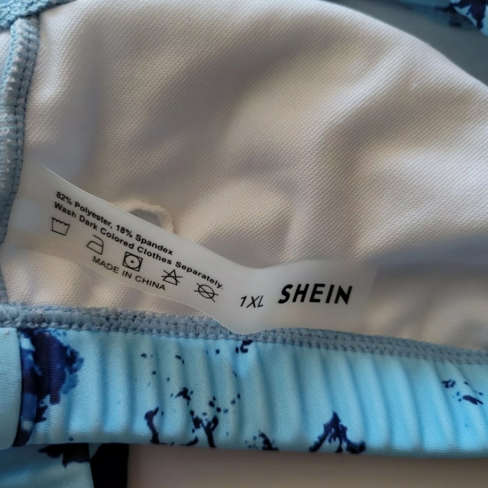 Shein Bikini Top 1XL Blue Plus Size - Picture 4 of 4